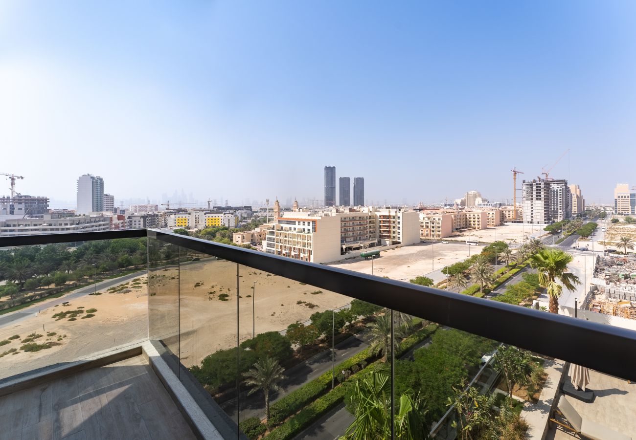 Ferienwohnung in Dubai - Blick auf den Pool | Brandneu | Geräumig