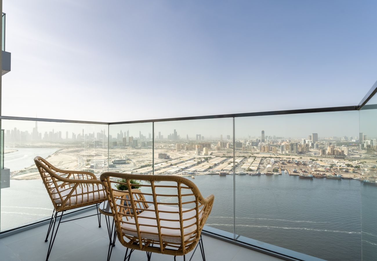 Ferienwohnung in Dubai - Beautiful Skyline | Sea and Burj Khalifa View | Luxe