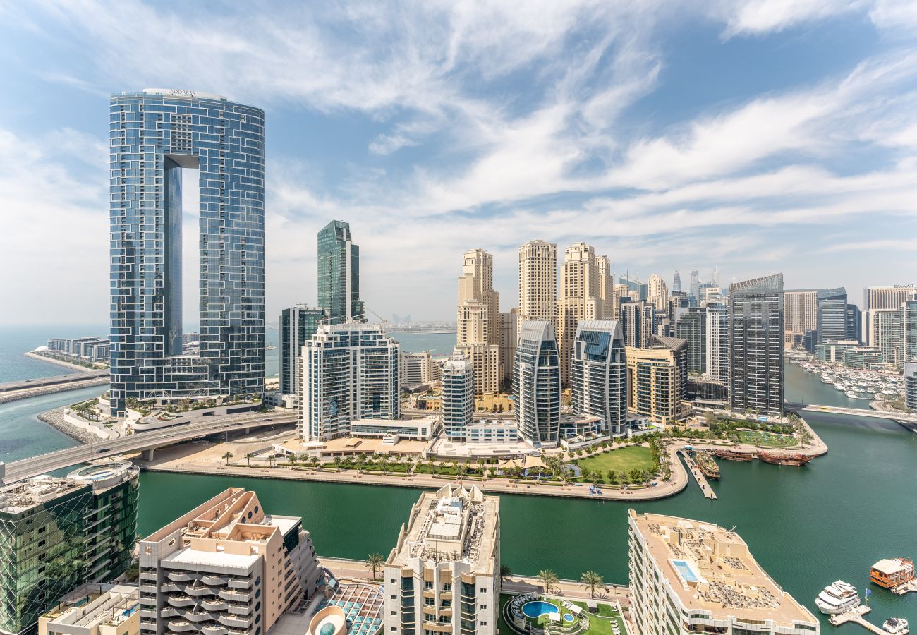 Ferienwohnung in Dubai - Full Marina View | High-Floor | Contemporary