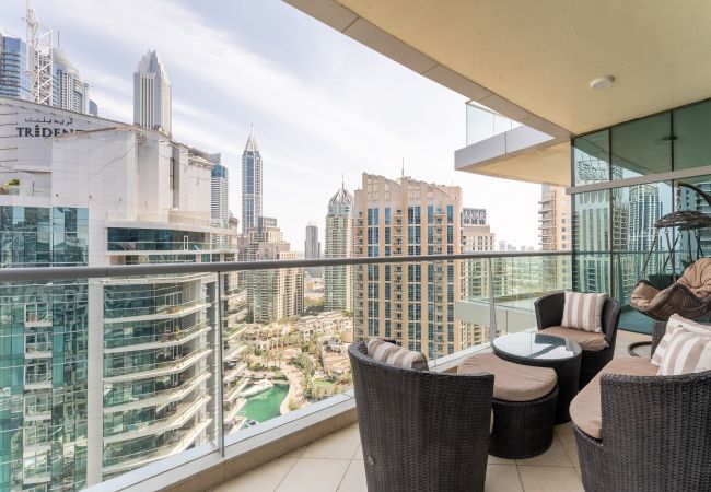Ferienwohnung in Dubai - Schöne Aussicht auf den Jachthafen | Riesige Balkone | Helle Einheit