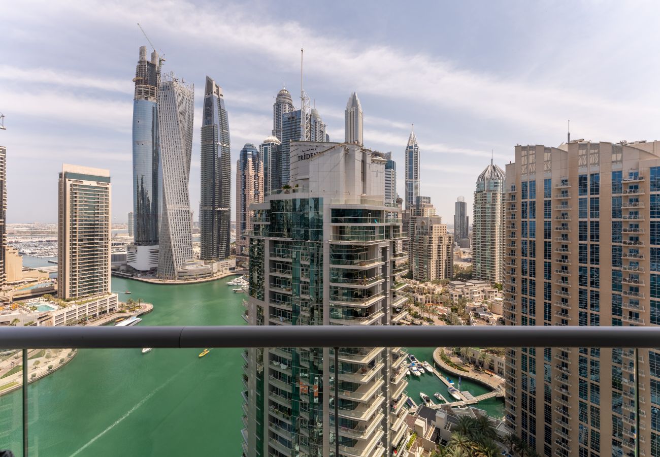 Ferienwohnung in Dubai - Schöne Aussicht auf den Jachthafen | Riesige Balkone | Helle Einheit