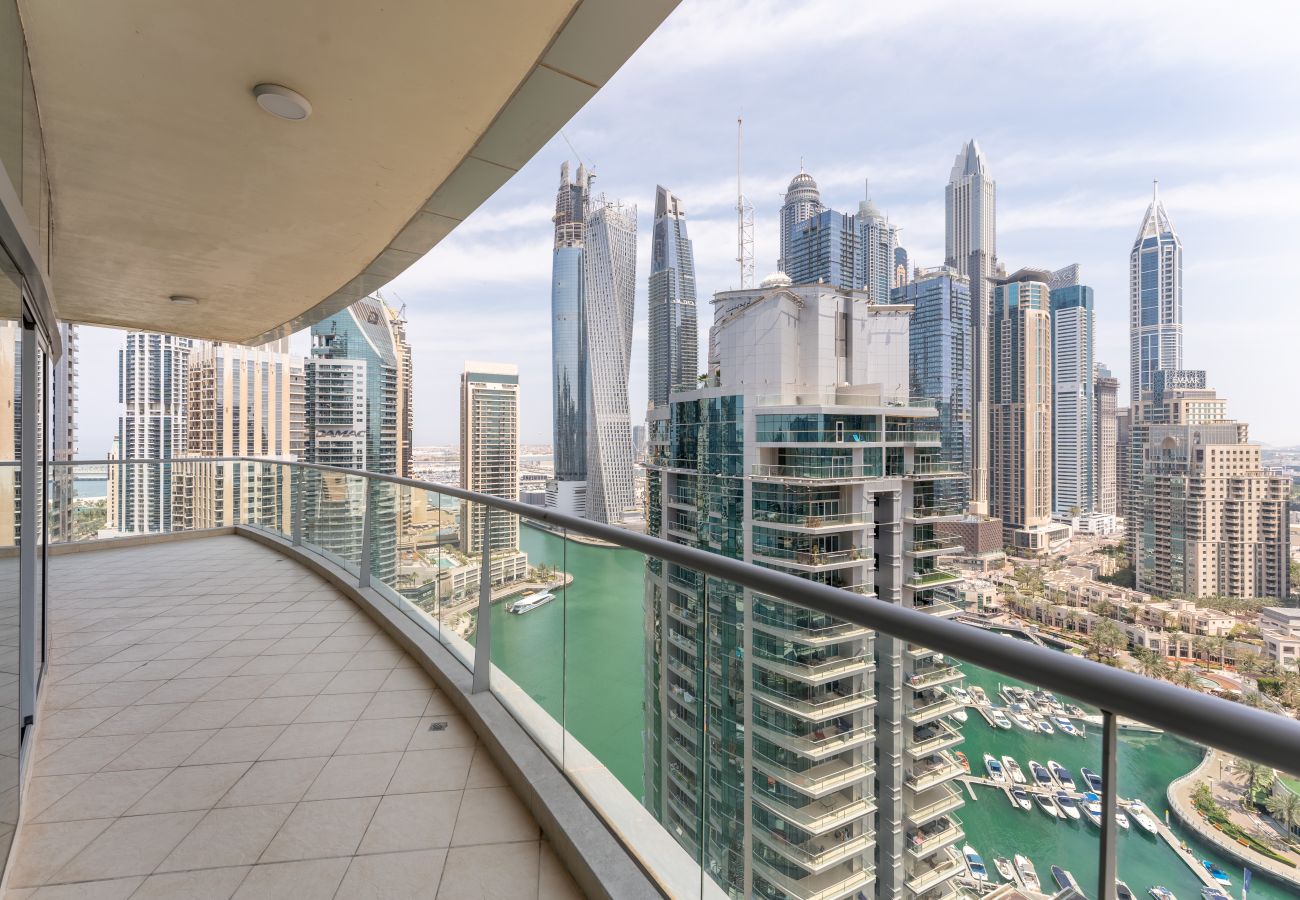 Ferienwohnung in Dubai - Lovely Marina View | Huge Balconies | Bright Unit