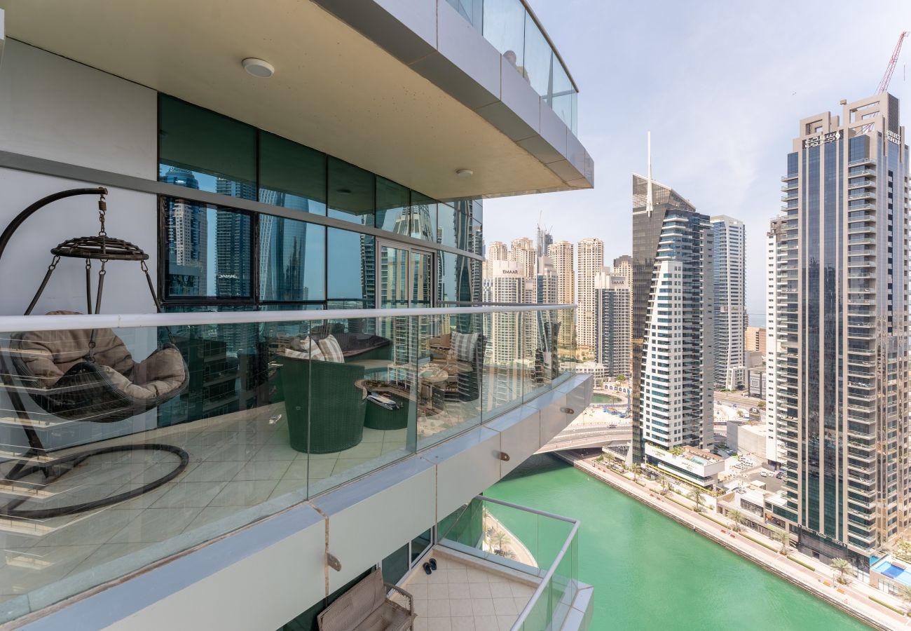 Ferienwohnung in Dubai - Lovely Marina View | Huge Balconies | Bright Unit