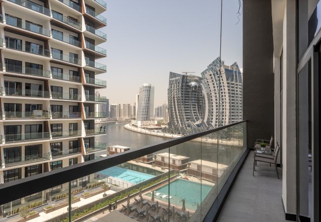Ferienwohnung in Dubai - Atemberaubender Blick auf den Dubai-Kanal | Fabelhafte Annehmlichkeiten