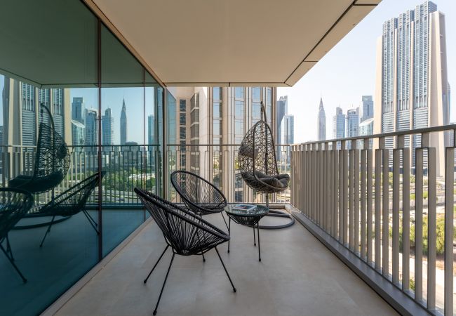 Ferienwohnung in Dubai - Blick auf den Burj Khalifa | Stilvoll | Geräumiges 3BR