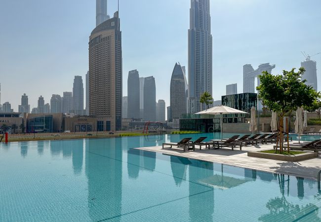 Ferienwohnung in Dubai - Blick auf den Burj Khalifa | Stilvoll | Geräumiges 3BR