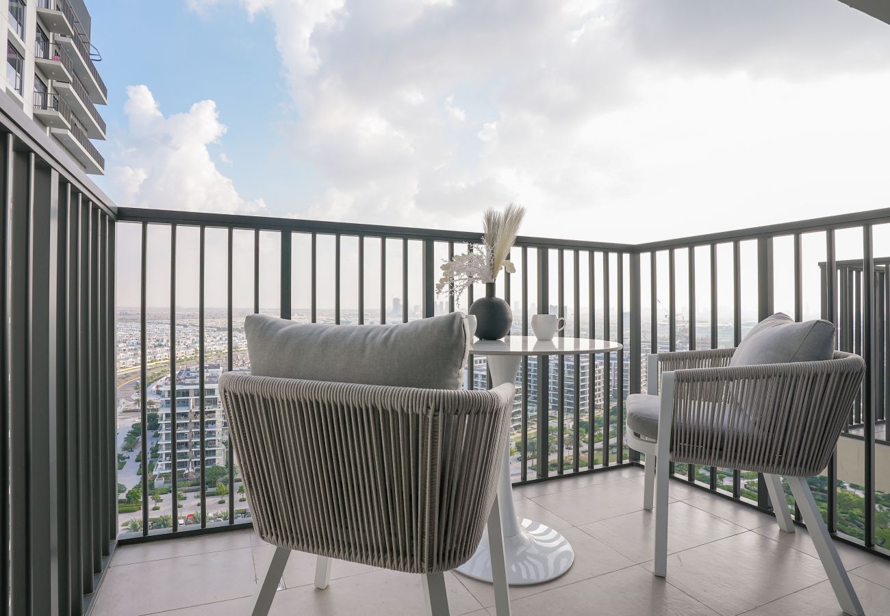 Ferienwohnung in Dubai - Herrlicher Blick auf den Park und die Skyline der Stadt | Entzückend