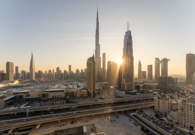Ferienwohnung in Dubai - Blick auf den Burj Khalifa | In der Nähe der Dubai Mall | Deluxe