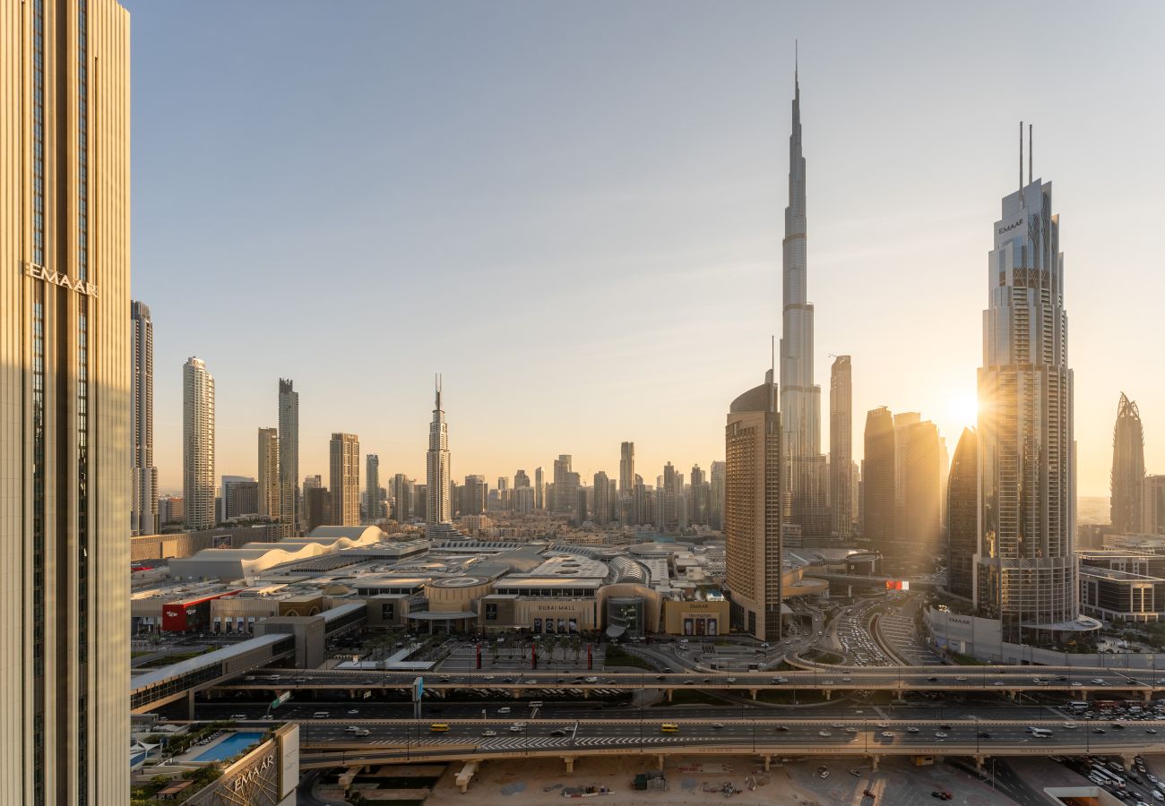 Ferienwohnung in Dubai - Blick auf den Burj Khalifa | In der Nähe der Dubai Mall | Deluxe