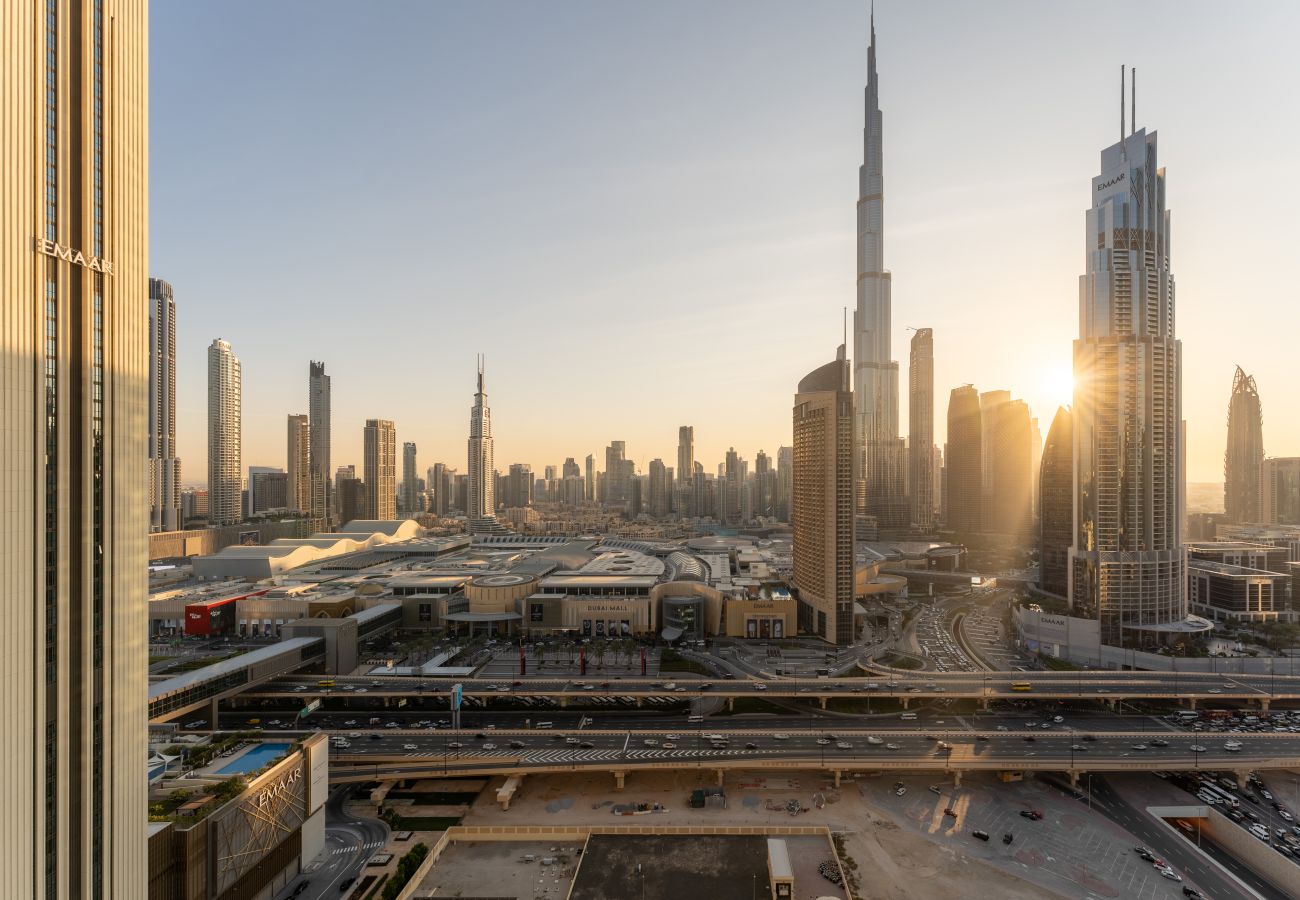 Ferienwohnung in Dubai - Blick auf den Burj Khalifa | In der Nähe der Dubai Mall | Deluxe