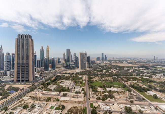 Ferienwohnung in Dubai - Panoramablick auf die Skyline | Höhere Etage | Innenstadt