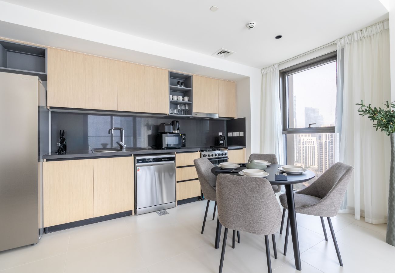 Ferienwohnung in Dubai - Sophisticated 2BR | Central | Near Burj Khalifa