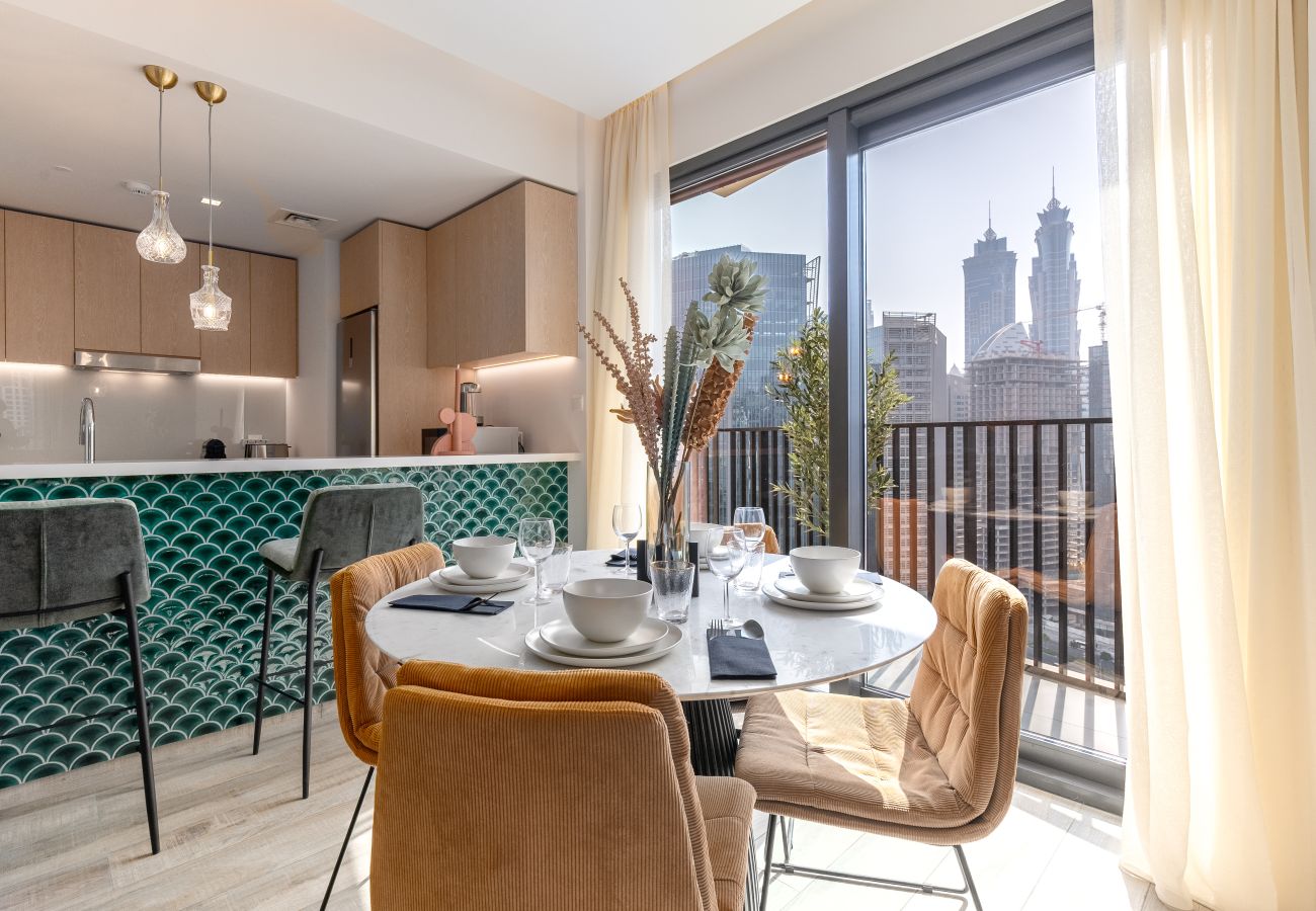 Ferienwohnung in Dubai - Burj Khalifa View | Chic Interiors | Sleeps 4