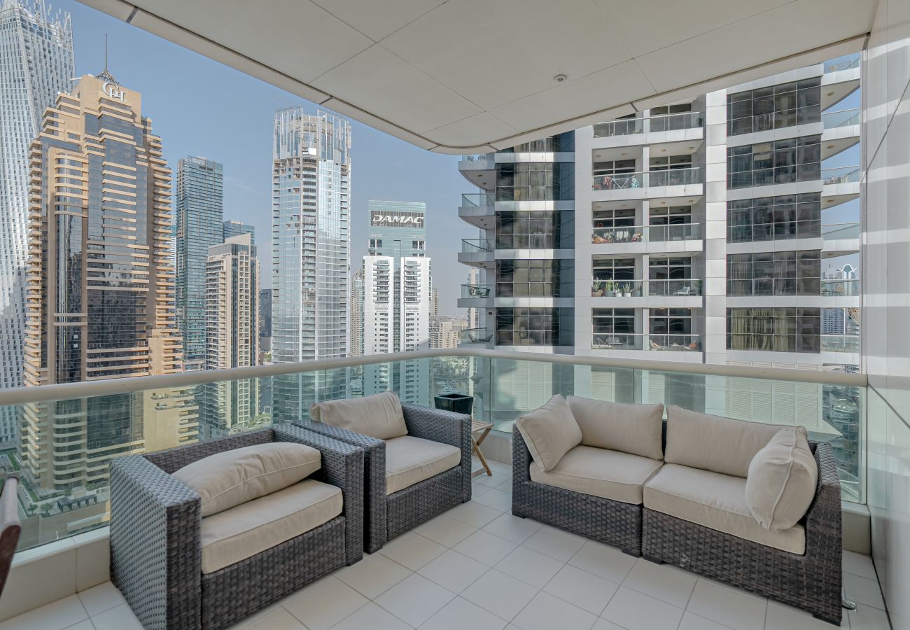 Ferienwohnung in Dubai - Pool, Marina and Sea View | Spacious Balcony