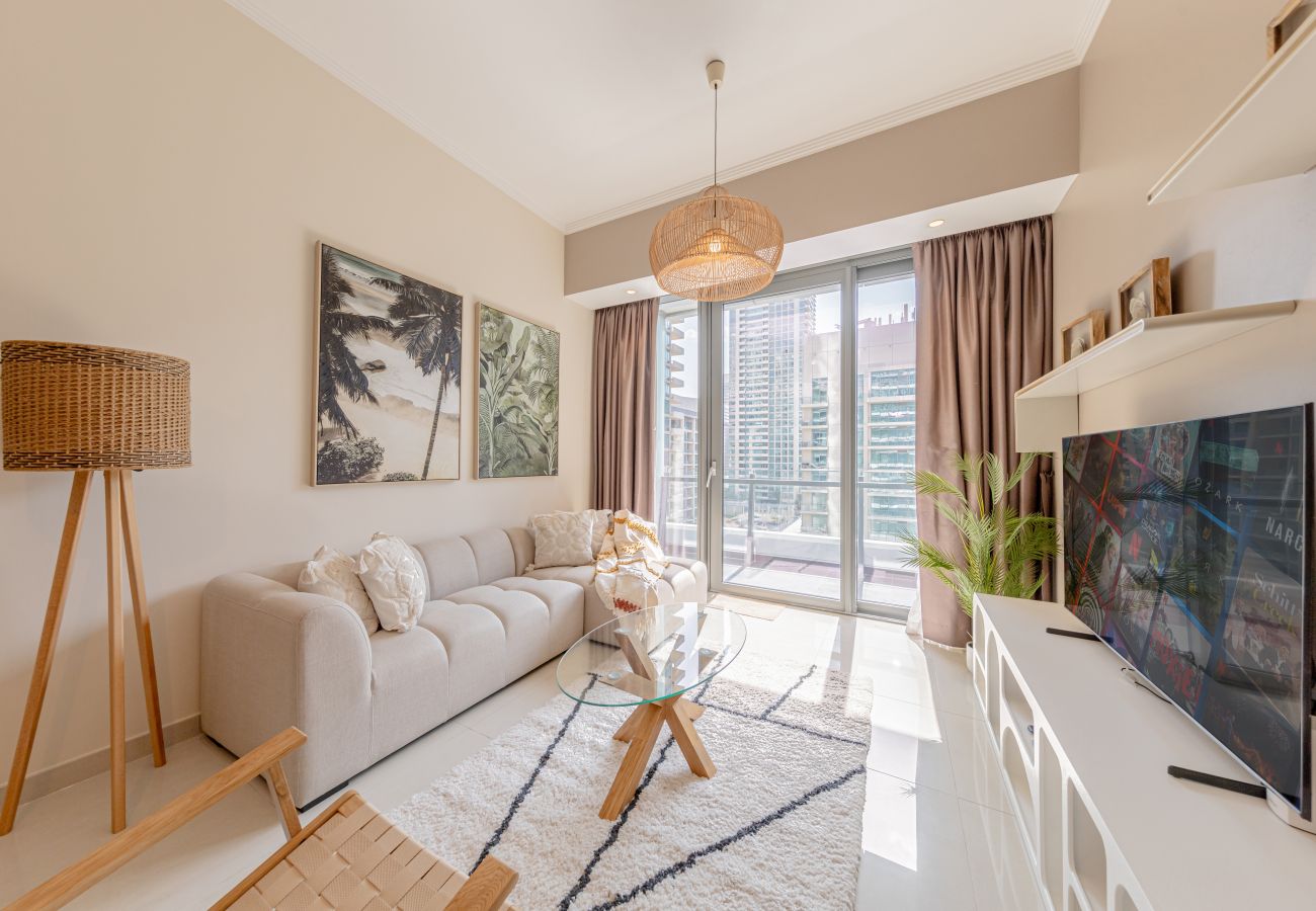 Ferienwohnung in Dubai - Modern Boho 2BR | Vibrant Marina Living