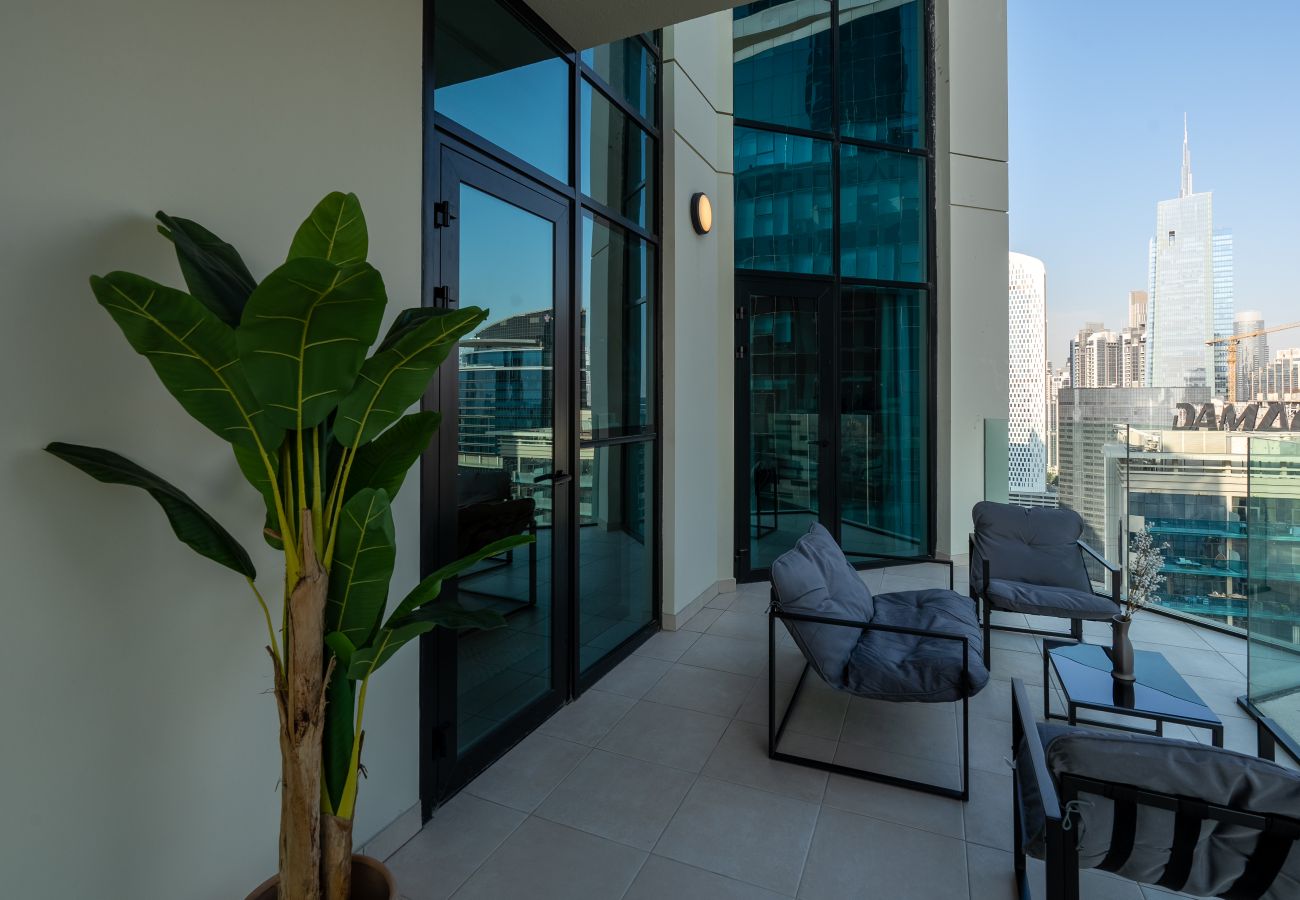 Ferienwohnung in Dubai - Spacious Balcony | City Skyline View | Brand New