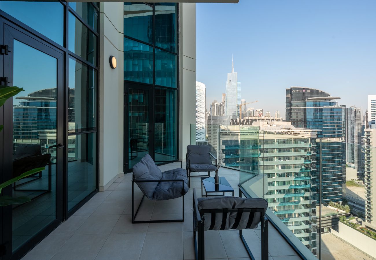 Ferienwohnung in Dubai - Spacious Balcony | City Skyline View | Brand New