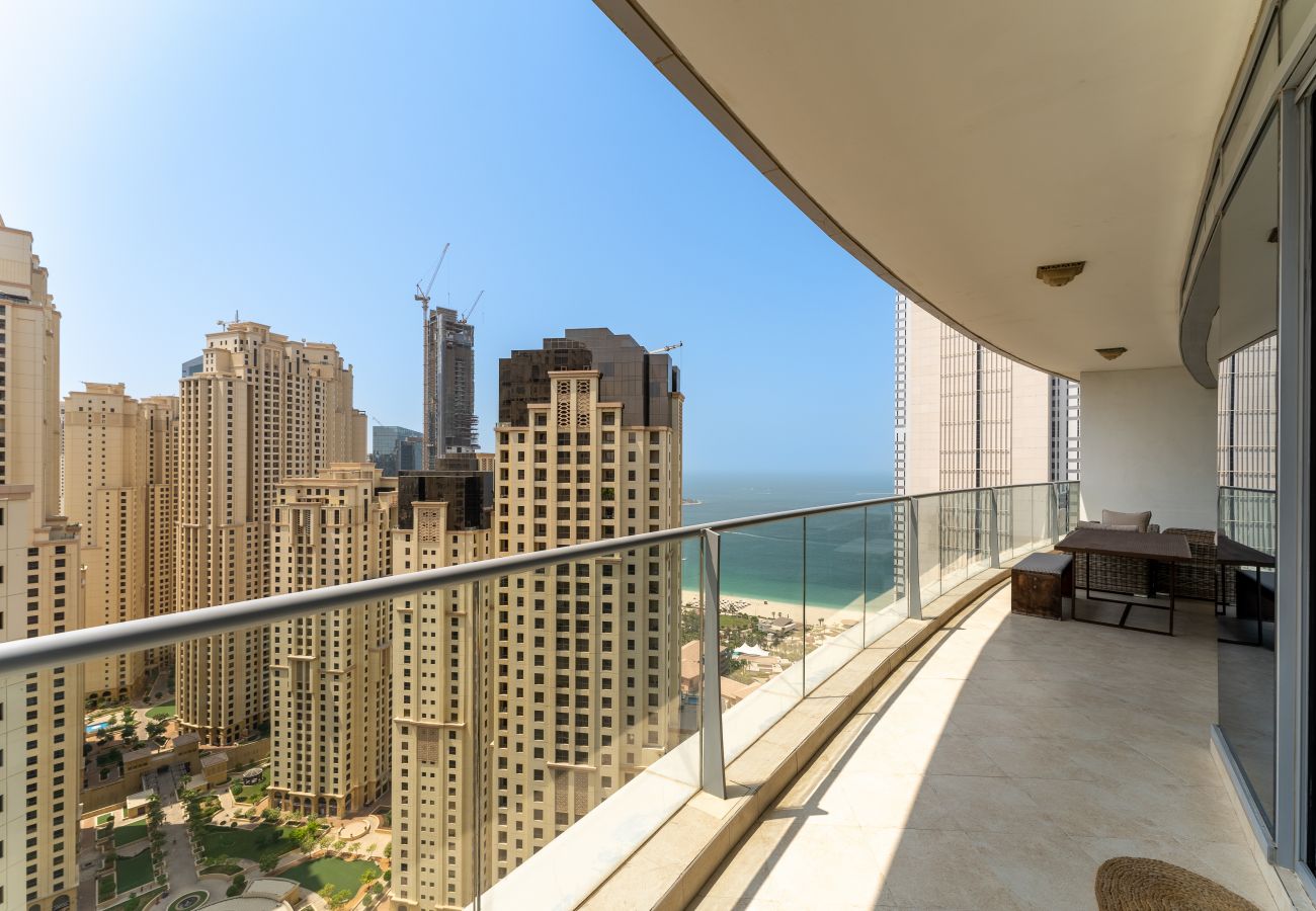 Apartamento en Dubai - Marina y Vista al Mar | vasto | Lo mejor para la familia