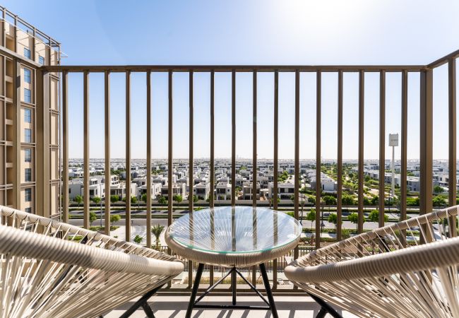 Apartamento en Dubai - Vista de la comunidad y el horizonte | Acogedor 2 dormitorios