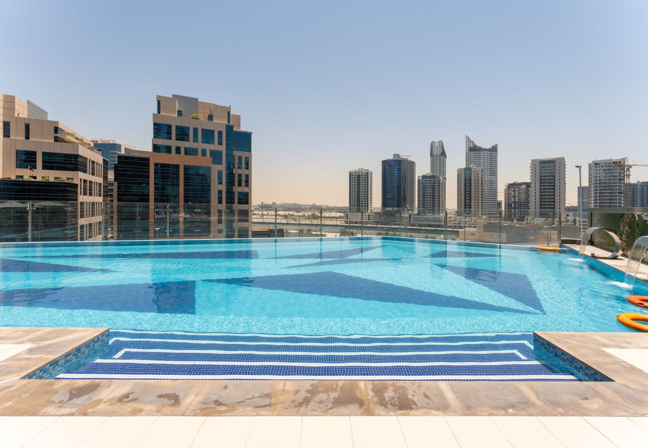 Apartamento en Dubai - Vista de los rascacielos del centro | Relajante | Moderno