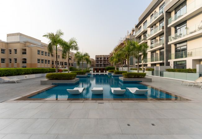 Estudio en Dubai - Estudio elegante | Hermosas amenidades | Vista a la piscina