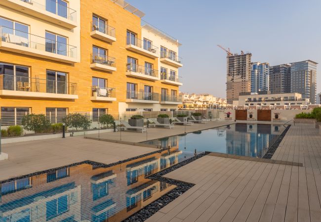 Estudio en Dubai - Estudio elegante | Hermosas amenidades | Vista a la piscina
