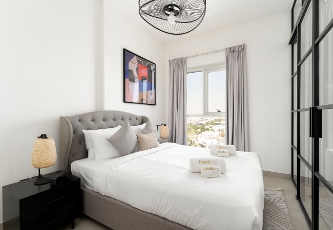 Apartamento en Dubai - Hermosa comunidad y vista al horizonte | Elegante 1 dormitorio