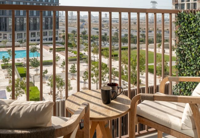 Apartamento en Dubai - Impresionante vista a la piscina | Cerca del parque | Retiro de lujo