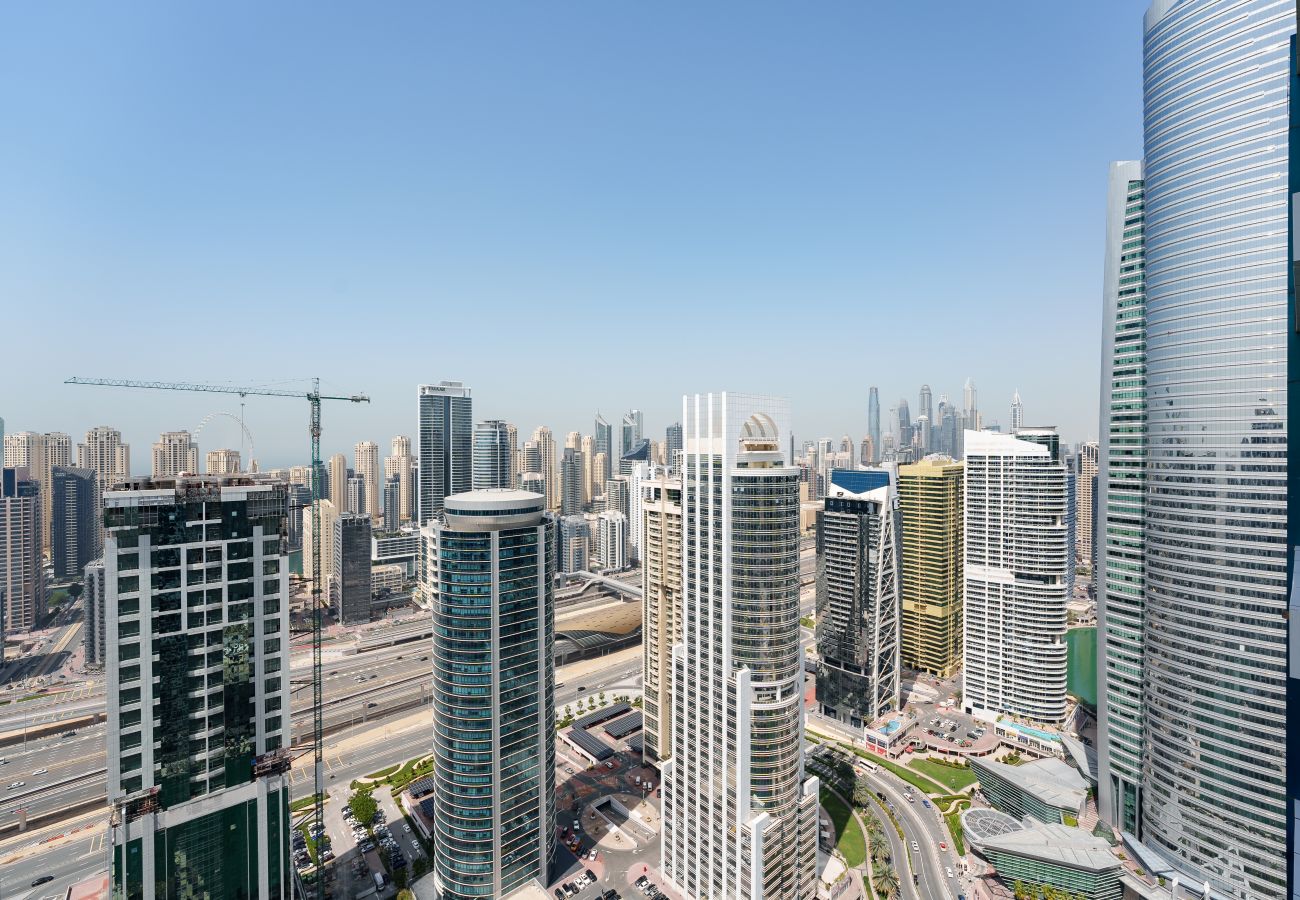 Apartamento en Dubai - Piso alto | Espectacular horizonte de la ciudad y vista al lago