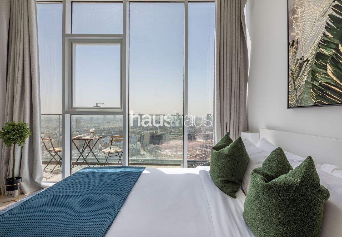 Apartment in Dubai - Dubai Skyline View | High Floor | Cosy